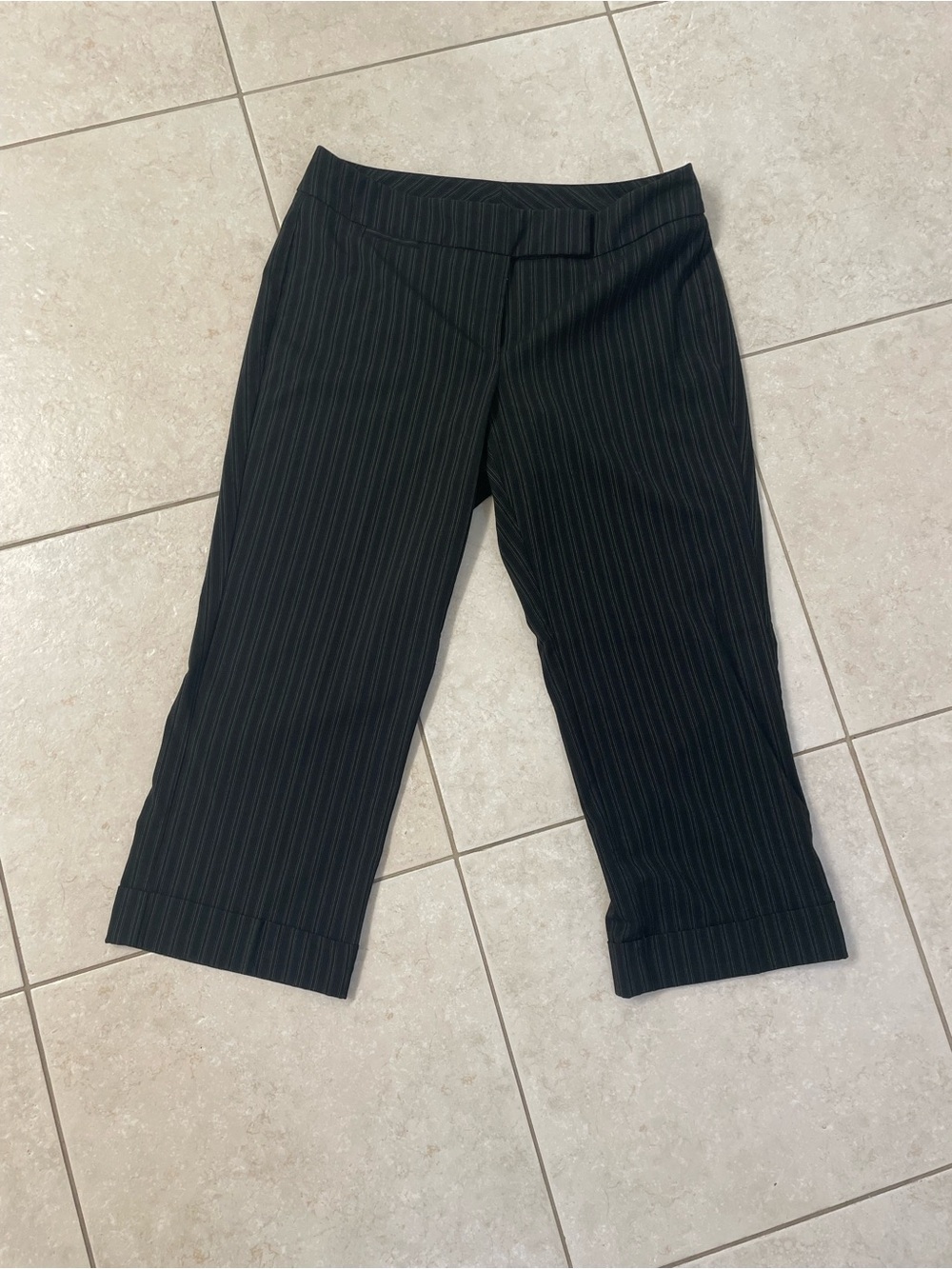 Black Pinstripe Y2K capris Cropped Dress office siren